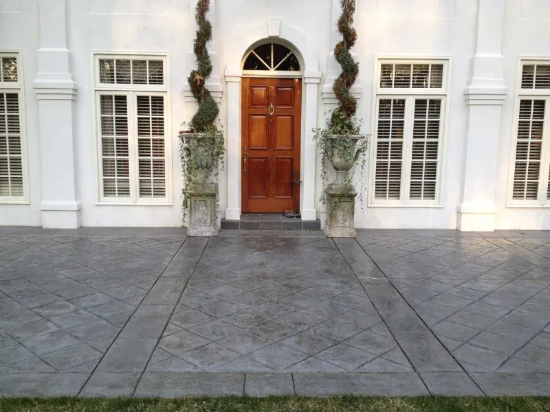 Decorative concrete showing a custom finish.