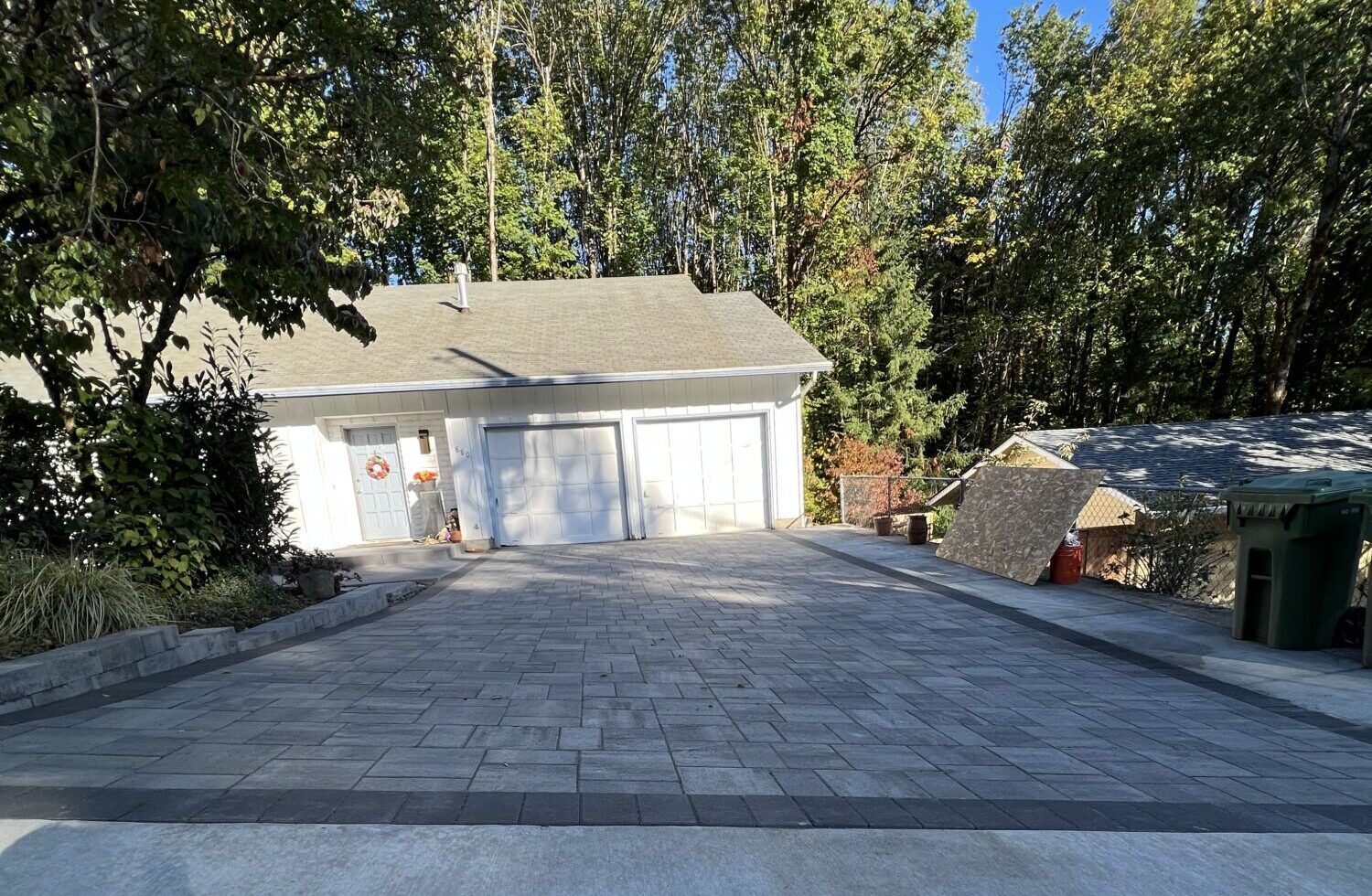A custom concrete driveway project completed in Memphis.